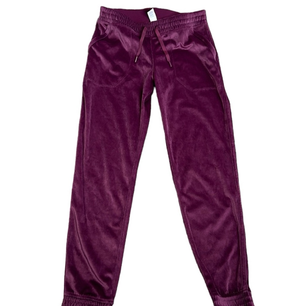 Ivivva Maroon Purple Velour Joggers Sweatpants Size 12